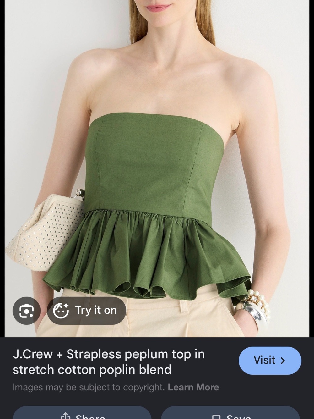 Jcrew Peplum Top size 4